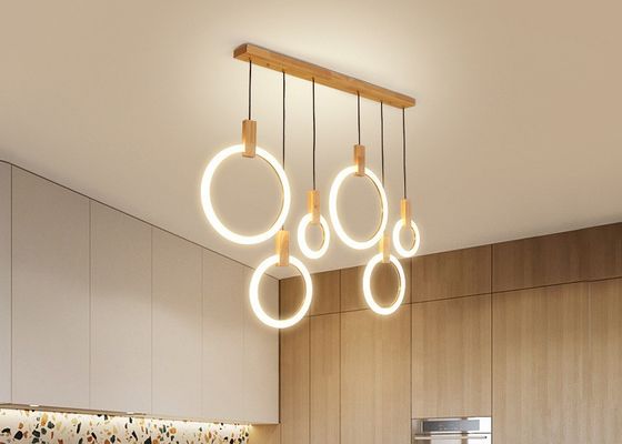 Modern Circle Acrylic Villa Stair Hotel Dining Room Drop Lamp Lighting Fixture