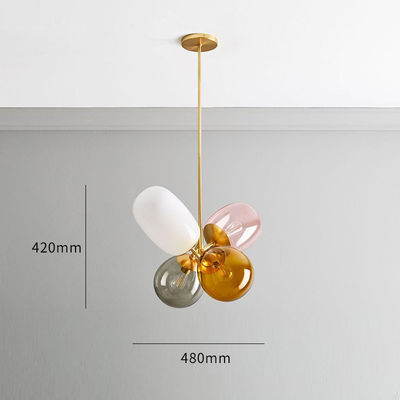 Simple Creative Balloon Length 48cm Colored Glass Pendant Lights