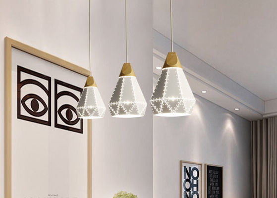 European Wood Iron Modern Pendant Light Lamp For Dining Room Living Room Hotel