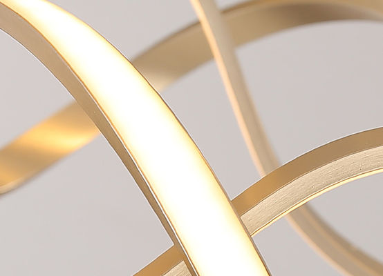 Acrylic Lampshade Power 33w 50w 69w Iron Gold Modern Ring Light