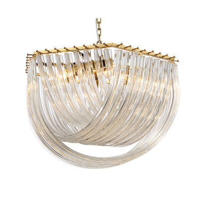 glass chandelier pendant light Bent glass tube chandeliers pendant lights lamps modern decoration Gold Color
