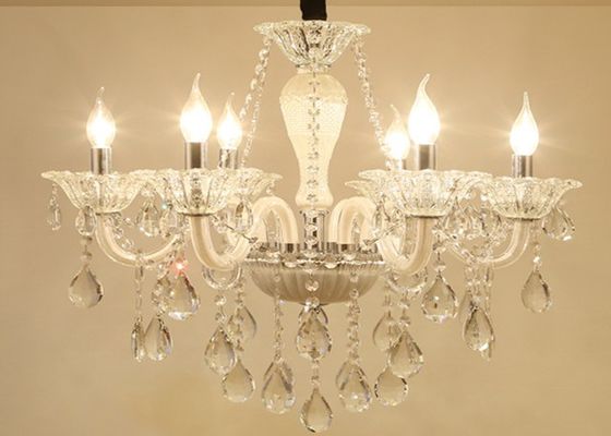 360 Degree Beam Angle 950*900mm Indoor E14 Screw Crystal Candle Chandelier