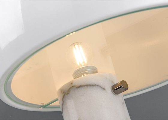 110V Living Room 28*26cm / 40*38cm Marble Bedside Table Lamp