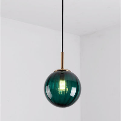 Colorful Modern Glass Globe Pendant Light For Dinning Room