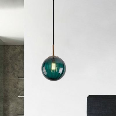 Colorful Modern Glass Globe Pendant Light For Dinning Room