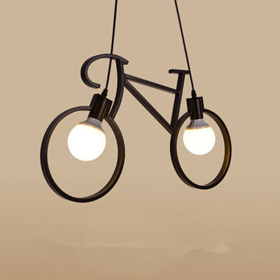 E27 White Black Bicycle Modern Iron Pendant Light Holder