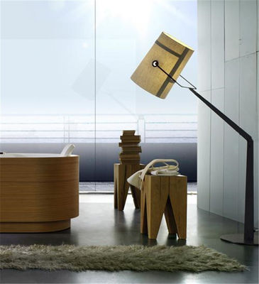 Fabric Metal R7s Modern Floor Lamp Indoor Decoration Lighting White Black