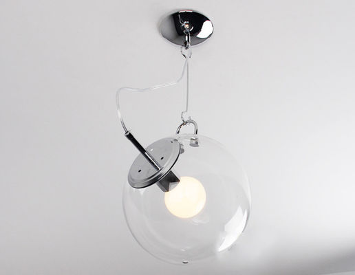 E27 25cm CE Modern Metal Glass Pendant Light For Living Room