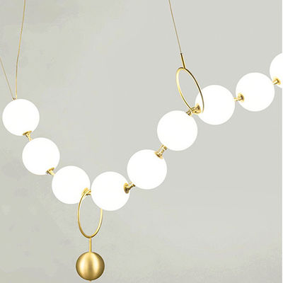 1.3M Modern Pendant Light Milk White Gold Bronze LED Chandelier