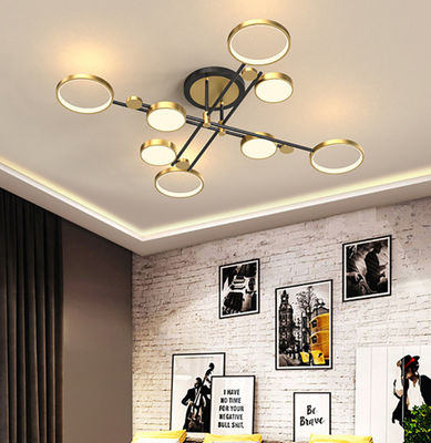 Residential Spray Paint Sand Black LED Ceiling Light 6500k Cri80