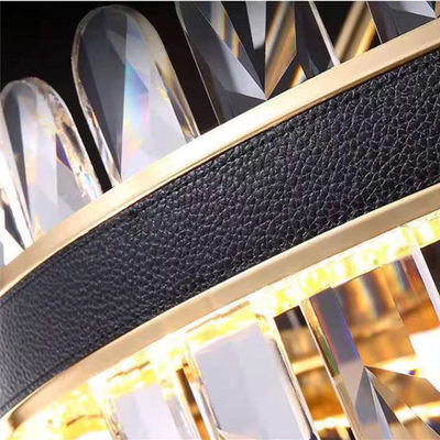 10W Double Colors Iron Leather Crystal Led Wall Lamp For Home