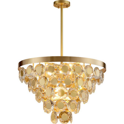 Indoor Decoration E14 Gold Stainless Steel Crystal Chandelier light