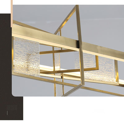LED Golden Tan Hardware Plating + Acrylic  Geometric metal Modern Pendant Light