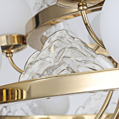 Iron Gold Milk White Glass Modern Hanging Pendant Lights G9 Light source