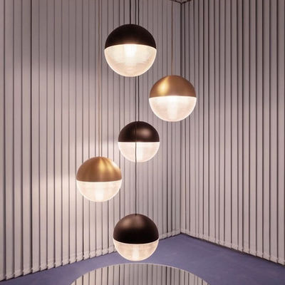 Postmodern E27 Metal Ball Hanging Pendent Light For Bedroom