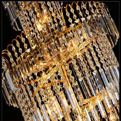 AC265V Wedding Luxury Modern Crystal Pendant Light Metal Electroplating