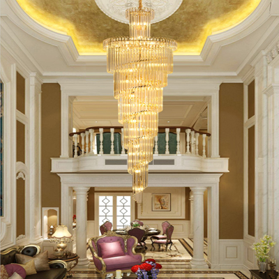 Hotel Staircase Luxury Gold Modern Crystal Chandelier Dia 450cm