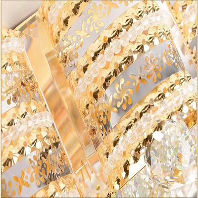 Fashionable Gold Round LED Showroom Ceiling Light Cri80 110lm/W