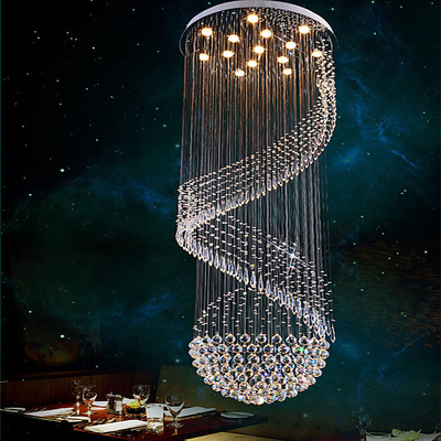 Classical Style Raindrop Staircase Pendant Light Height 1500mm