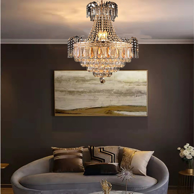 AC265v Crystal Hanging Pendant Lights Dia 400mm With 4 Heads
