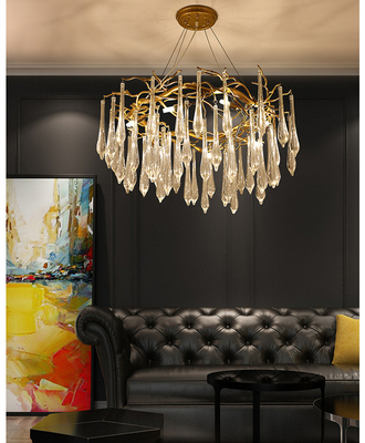 Living Room Luxurious G9 Led Crystal Pendant Light AC265V