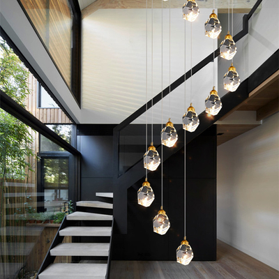 Metal Clear Home Led Modern Crystal Pendant Light For Apartment