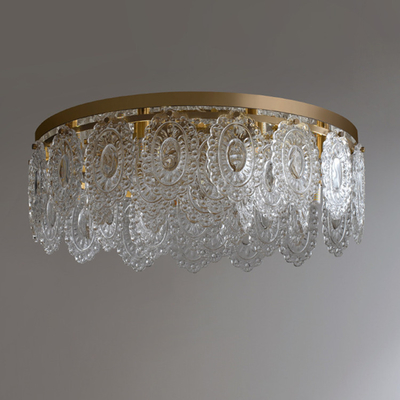 Luxury Hanging Nordic Crystal Led Ceiling Light Contemporary Style