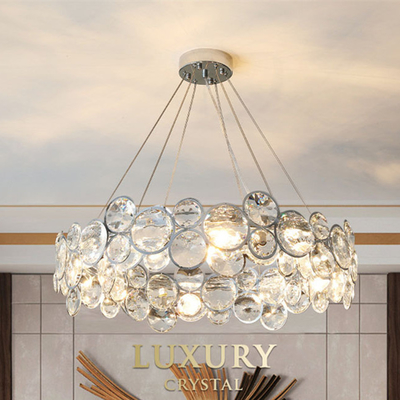 Custom Modern Crystal Pendant Light Wedding Hotel Interior Elegant Design