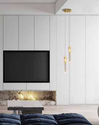 Living Dining Room Crystal Cube Pendant Light Luxury Decorative