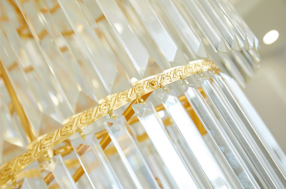 Luxury High Crystal Pendant Light For Hallway Staircase Hall 265V