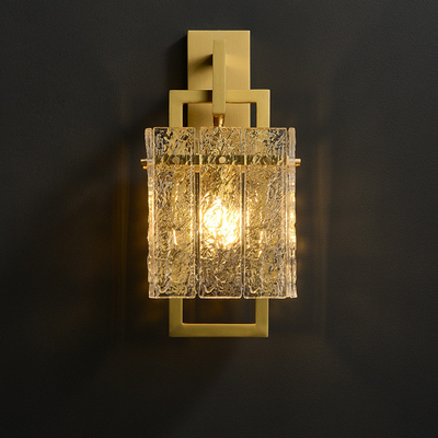 E14 Residential Creative Crystal Wall Lamp H39cm Switch Control