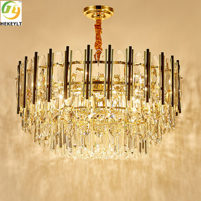 Elegant Luxury Crystal Pendant Light E14 For Living Room