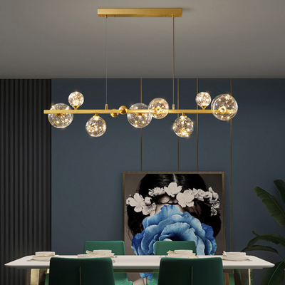 Bedroom Creative Glass Modern Pendant Light Neutral LED H150cm