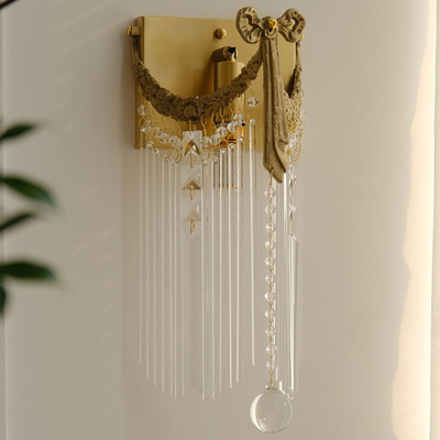Fancy Creative Design Crystal Wall Lamp For Villa Interior