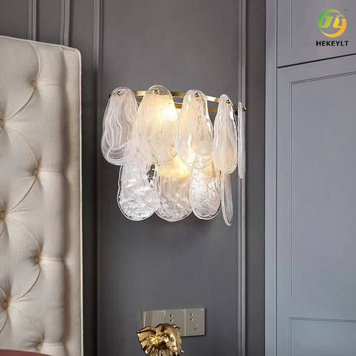 100lm / W Metal Glass Wall Lamp Home Hotel Living Room