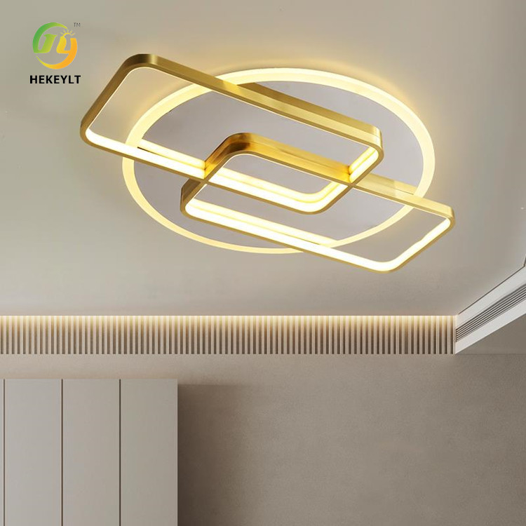 Copper Acrylic LED Ceiling Light Surface Mounted For Bedroom