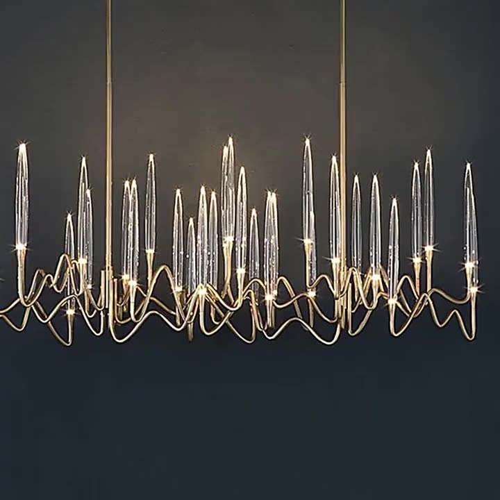 Post Modern Simple Creative Crystal Lamp Art Arrow Line Chandelier