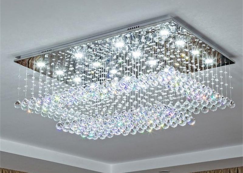 Modern fashion K9 crystal dining room GU10 led lustre crystal drop lamp