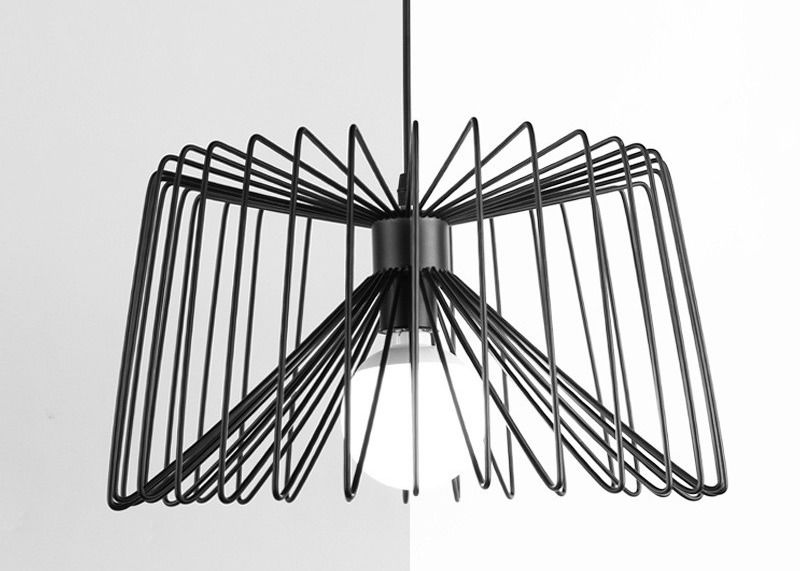 Bedroom Retro Metal Wire Cage Shape 38*20cm Modern Pendant Light