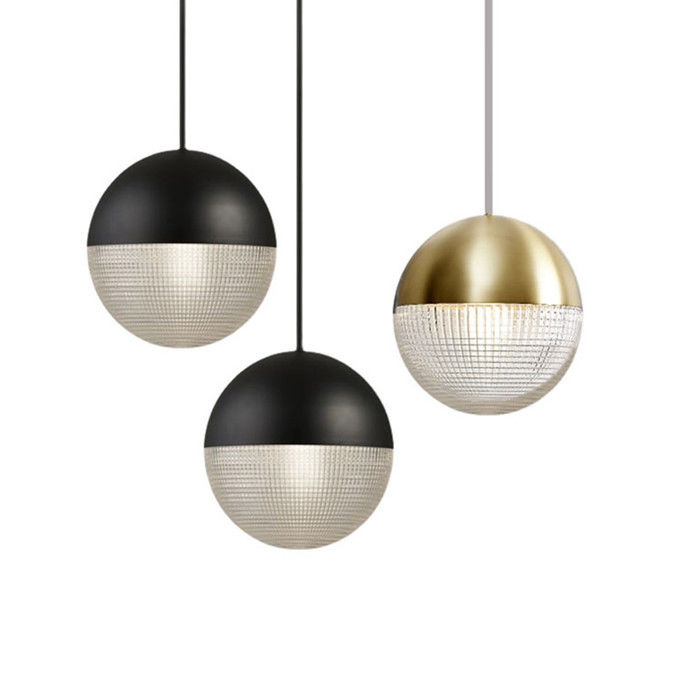 Postmodern E27 Metal Ball Hanging Pendent Light For Bedroom