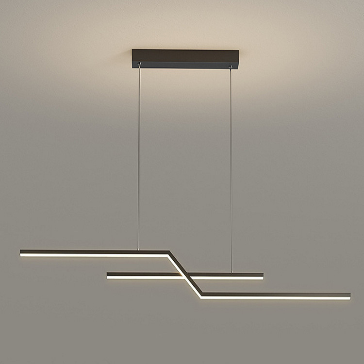 Adjustable Kitchen Linear Strip Led Pendant Light 22W Anti Rust Paint