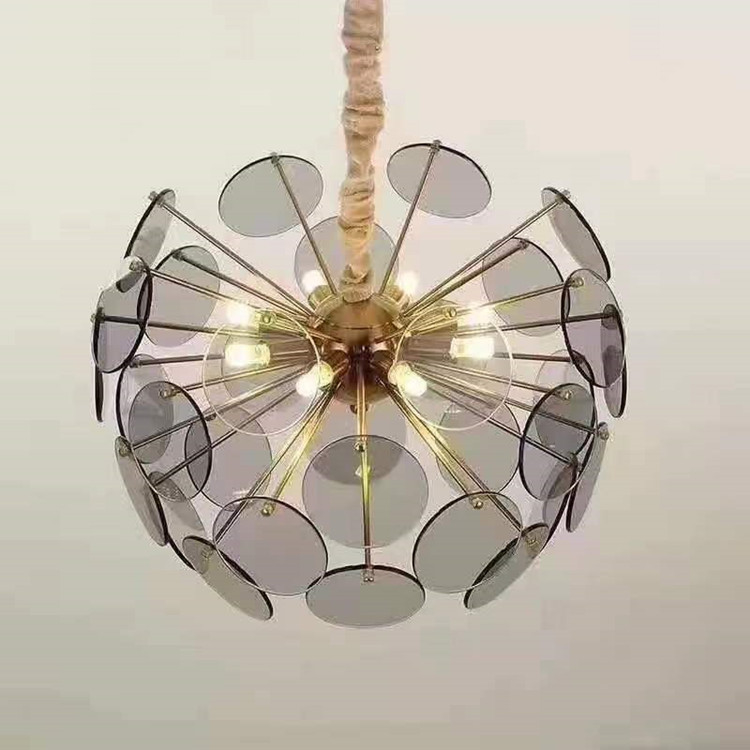 Postmodern Glass Luxury Bedroom Crystal Pendant Light AV85V Dia 700mm
